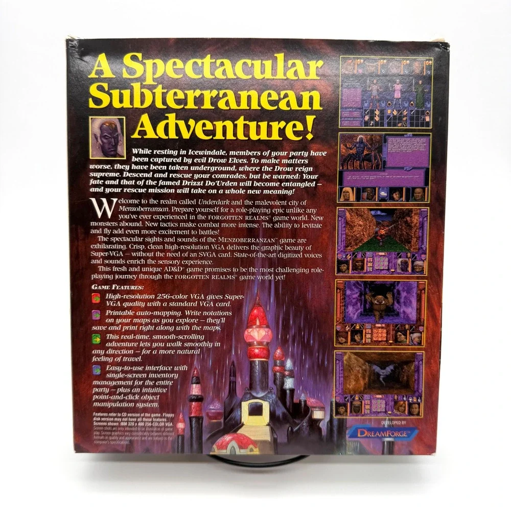 Menzoberranzan AD&D PC Big Box Game CIB 1994 SSI D&D Forgotten Realms‎ CD-ROM